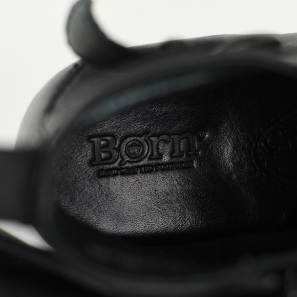 Born Black Leather booties with 3 inch heel - Picture 4 of 11